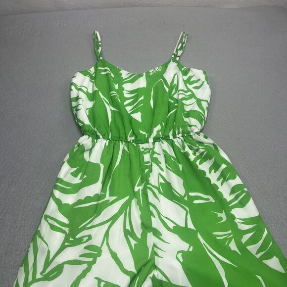 Lilly Pulitzer x Target Jumpsuit XS Green Palm Boom Boom, Wide Leg Preppy - Picture 11 of 16
